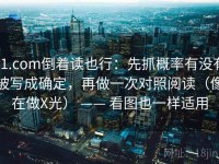 91.com倒着读也行：先抓概率有没有被写成确定，再做一次对照阅读（像在做X光） —— 看图也一样适用