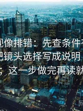 柚子影视像排错：先查条件有没有写全，再把镜头选择写成说明（读完更顺）；这一步做完再读就很稳